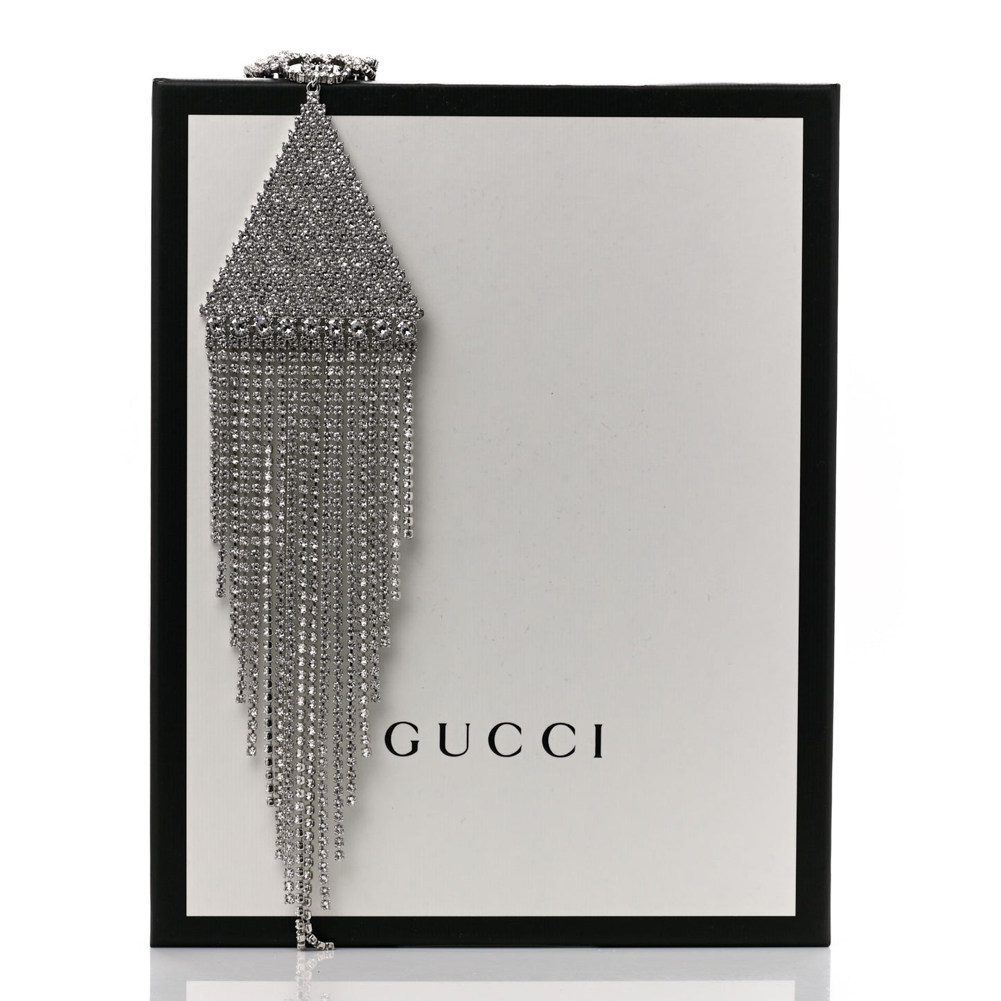 Crystal Double G Fringe Pendant Necklace