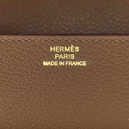 Hermes Evercolor Bi-color Roulis Slim Wallet Etoupe Craie 8 of 10