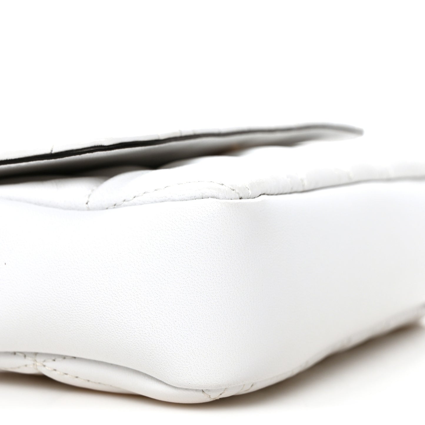 Nappa Quilted Virtus Evening Bag White