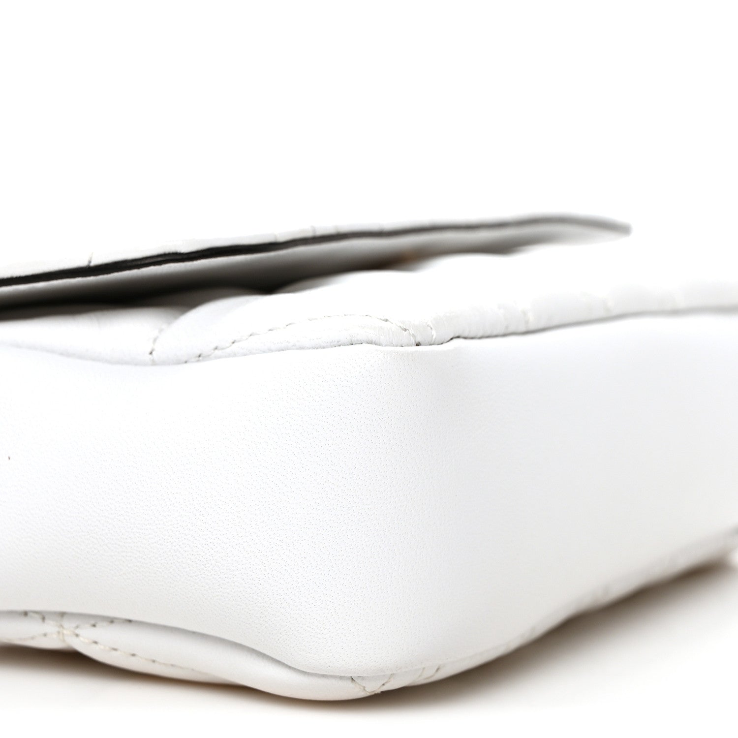 Versace Nappa Quilted Virtus Evening Bag White 9 of 10