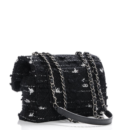 Chanel Tweed Quilted CC Clasp Flap Black 3 of 7
