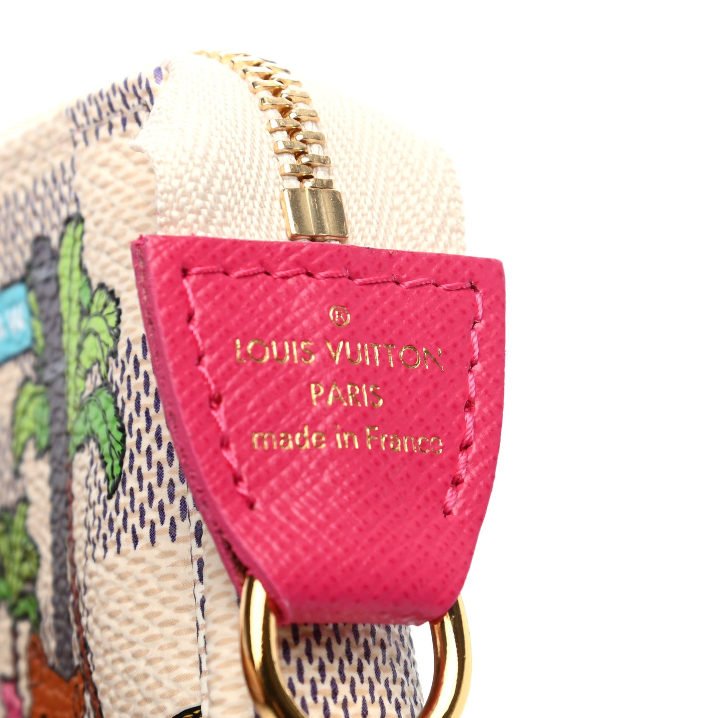 Damier Azur 2021 Christmas Animation Hollywood Mini Pochette Accessories Fuchsia