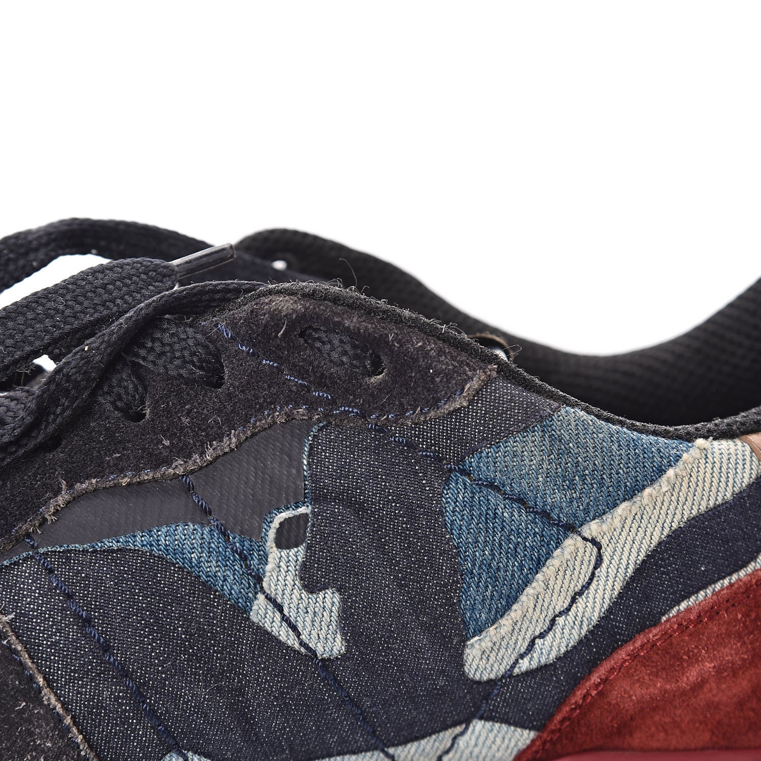 Valentino Garavani Denim Suede Camouflage Mens Rockrunner Sneakers 42 Multicolor 13 of 14