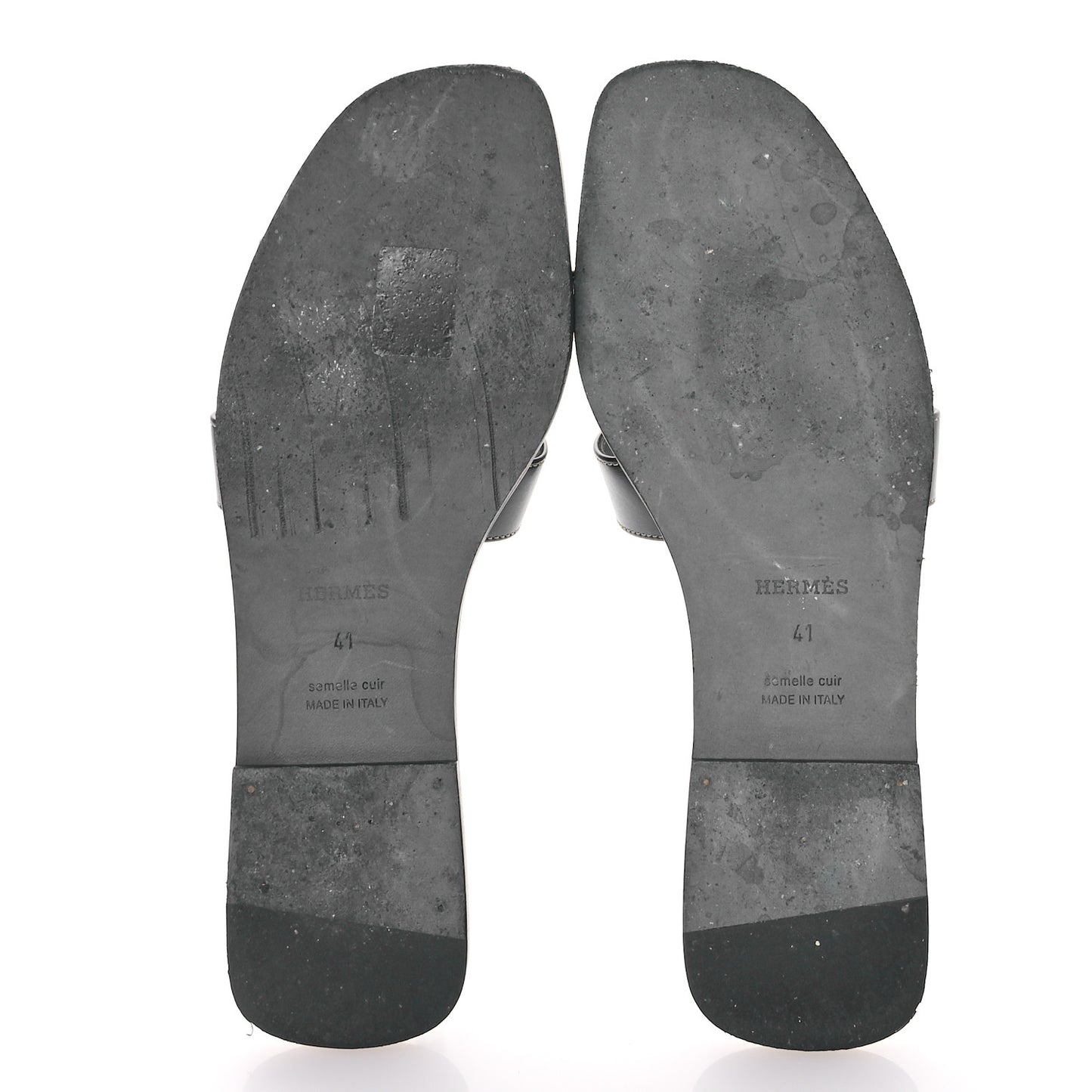 Box Calfskin Oran Sandals 41 Black