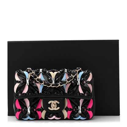 Chanel Lambskin Crystal Mini Rectangular Flap Black Multicolor 11 of 11