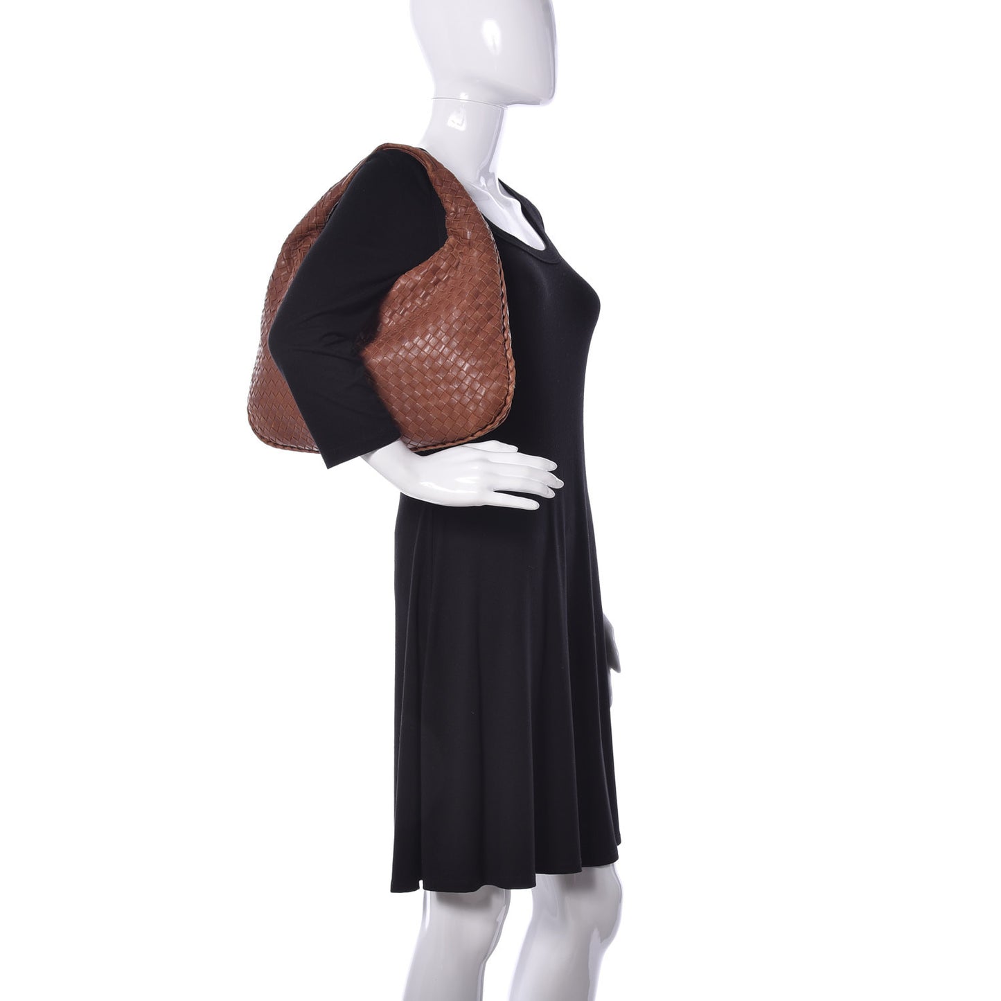 Nappa Intrecciato Medium Veneta Hobo Tea