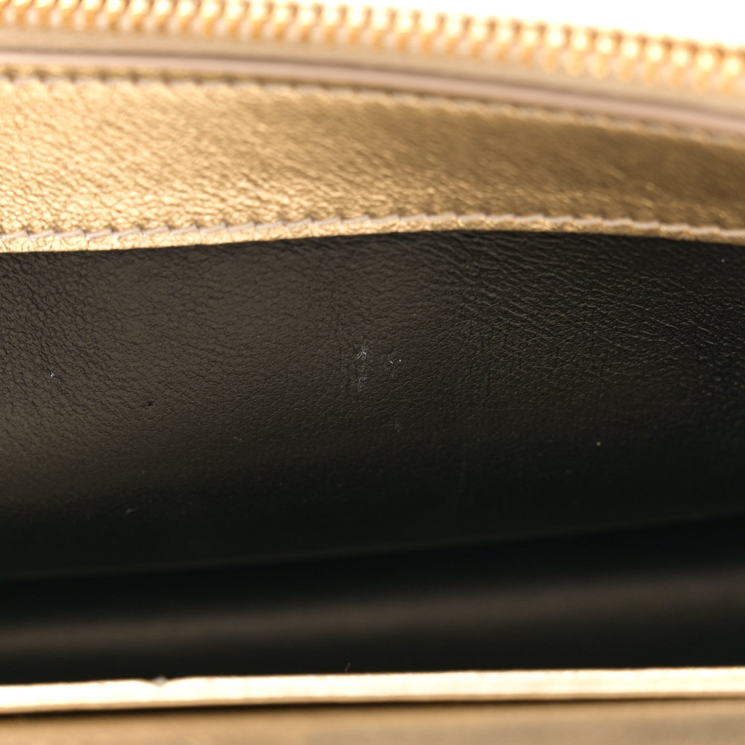 Saint Laurent Metallic Calfskin Monogram Envelope Chain Wallet Gold 12 of 13