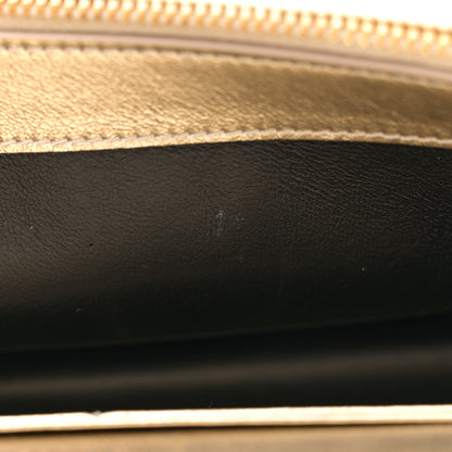Saint Laurent Metallic Calfskin Monogram Envelope Chain Wallet Gold 12 of 13