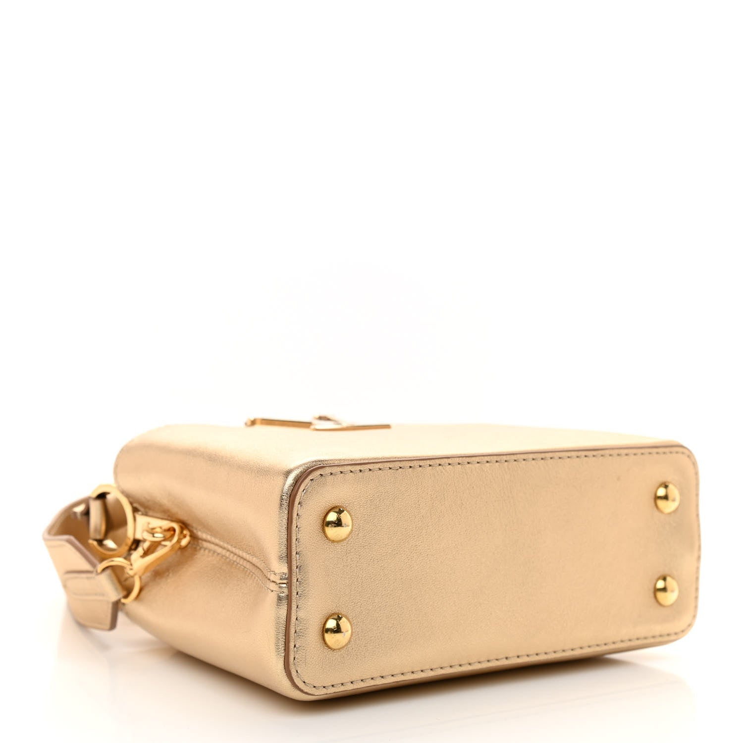 Louis Vuitton Metallic Calfskin Mini Capucines Gold 4 of 7