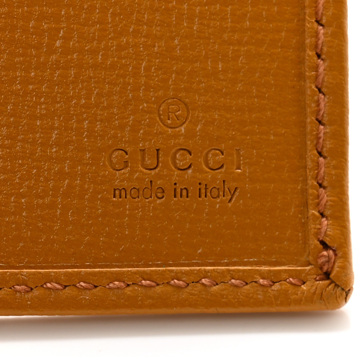 Gucci GG Supreme Monogram Textured Calfskin Retro Interlocking G Passport Case Beige Yellow 6 of 8