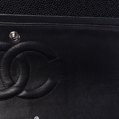 Chanel Caviar Quilted Medium Double Flap Black 11 of 13
