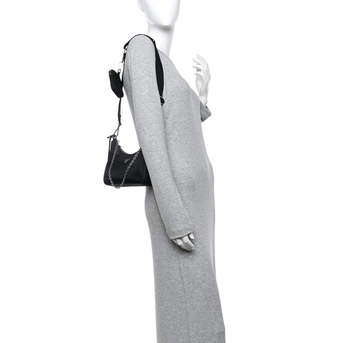 Re-Nylon Saffiano Re-Edition 2005 Shoulder Bag Black