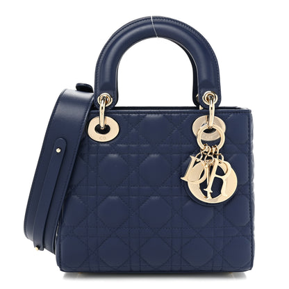 Christian Dior Lambskin Cannage Small My ABCDior Lady Dior Royal Blue 1 of 9
