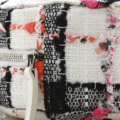 Chanel Tweed Quilted Round Clutch With Chain Black White Multicolor 9 of 10