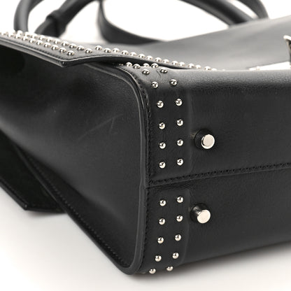 Givenchy Grained Calfskin Studded Small Shark Lock Satchel Black 7 of 8