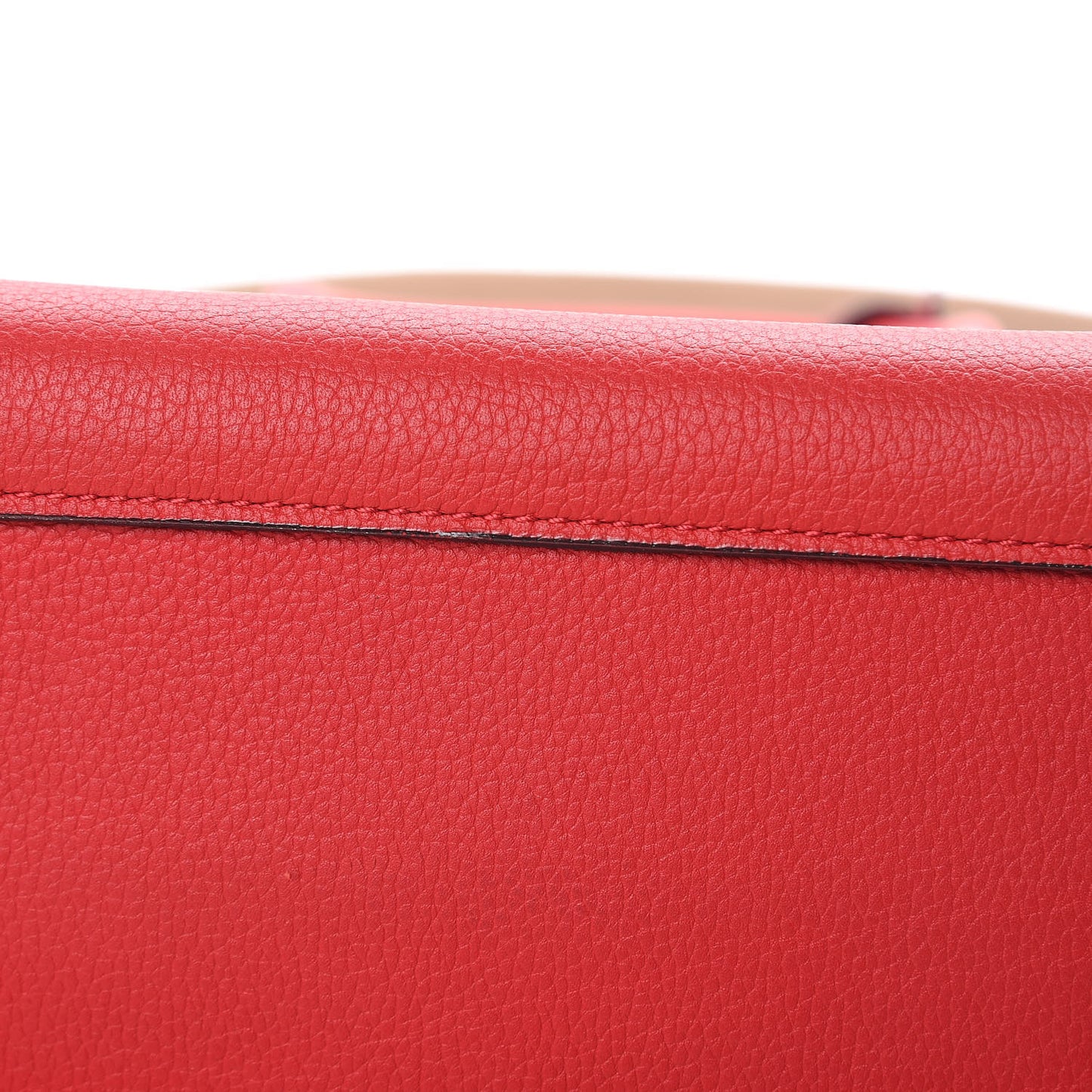 Grained Calfskin Medium Milla Tote Red