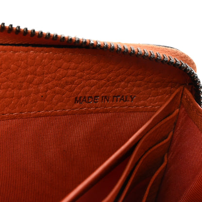 Valentino Garavani Grained Calfskin Rockstud Zip Around Wallet Orange 7 of 8
