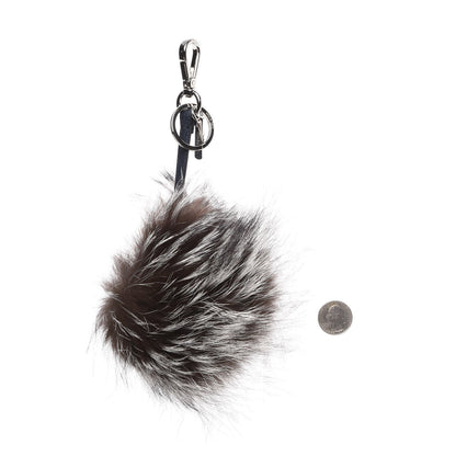 Fendi Silver Fox Fur Vitello Elite Monster Bag Bug Cube Charm Multicolor 2 of 5