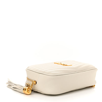 Saint Laurent Grain De Poudre Matelasse Monogram Mini Lou Camera Bag Crema Soft 4 of 11