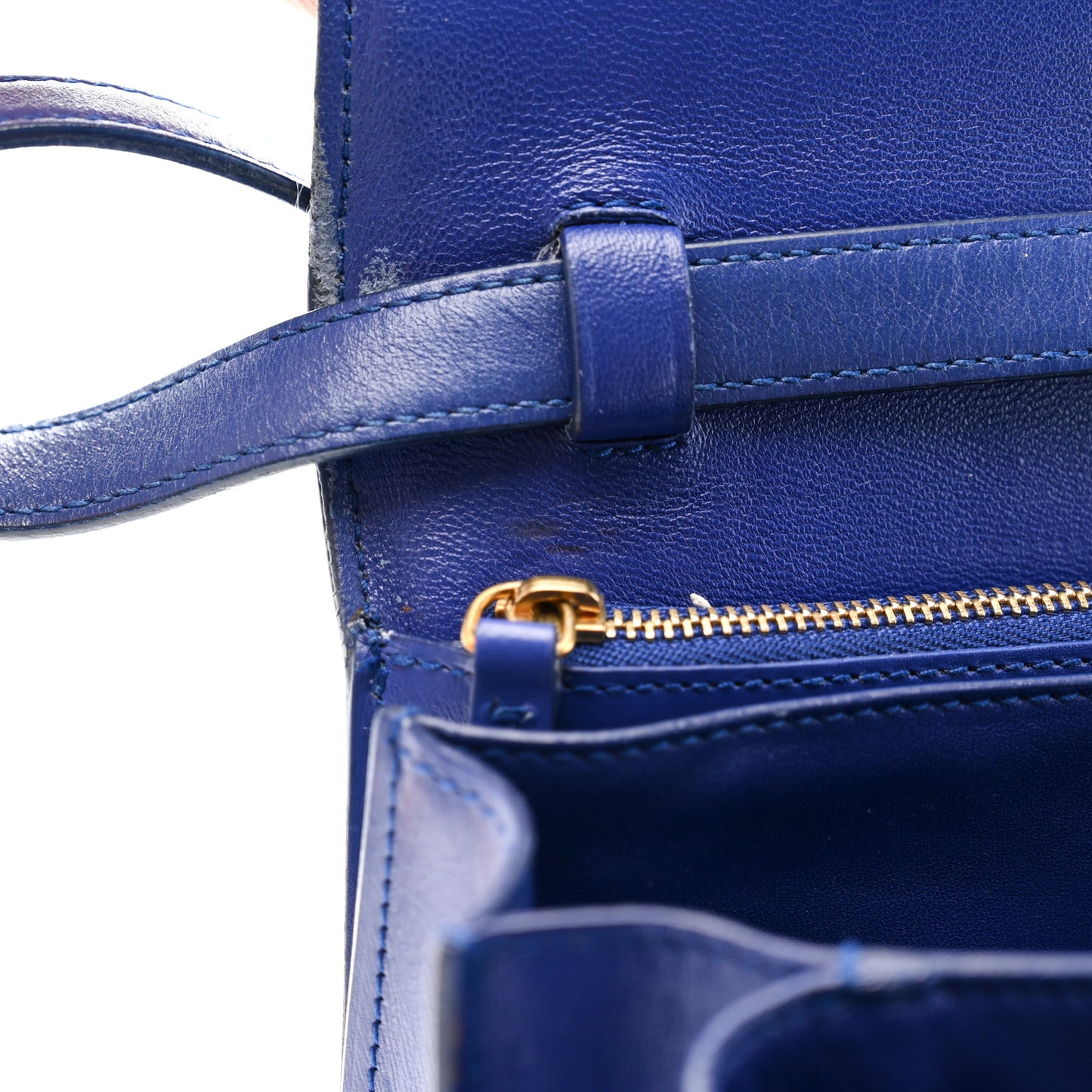 Box Calfskin Medium Classic Box Flap Bag Indigo