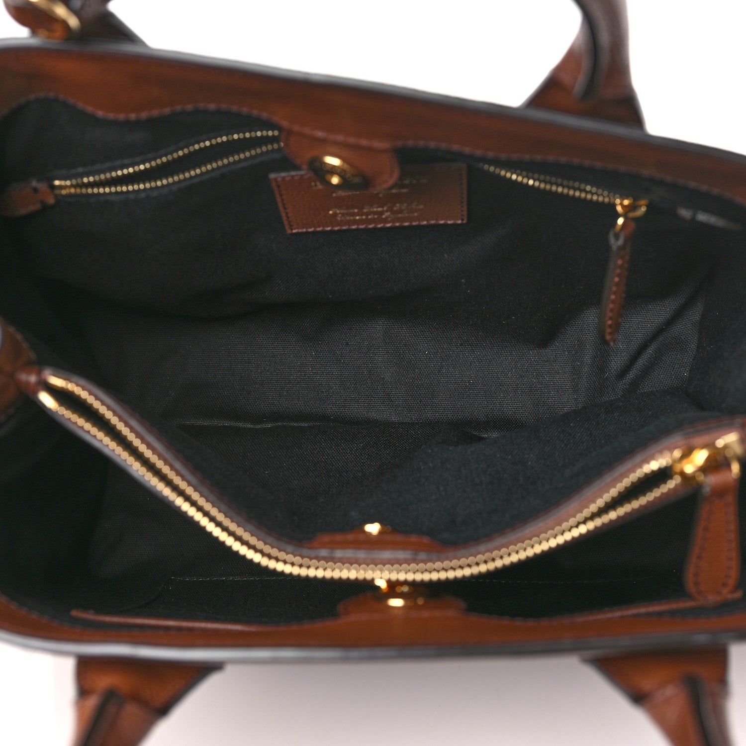 Burberry Grainy Calfskin House Check Medium Banner Tote Tan 5 of 8