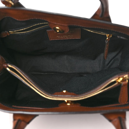 Burberry Grainy Calfskin House Check Medium Banner Tote Tan 5 of 8