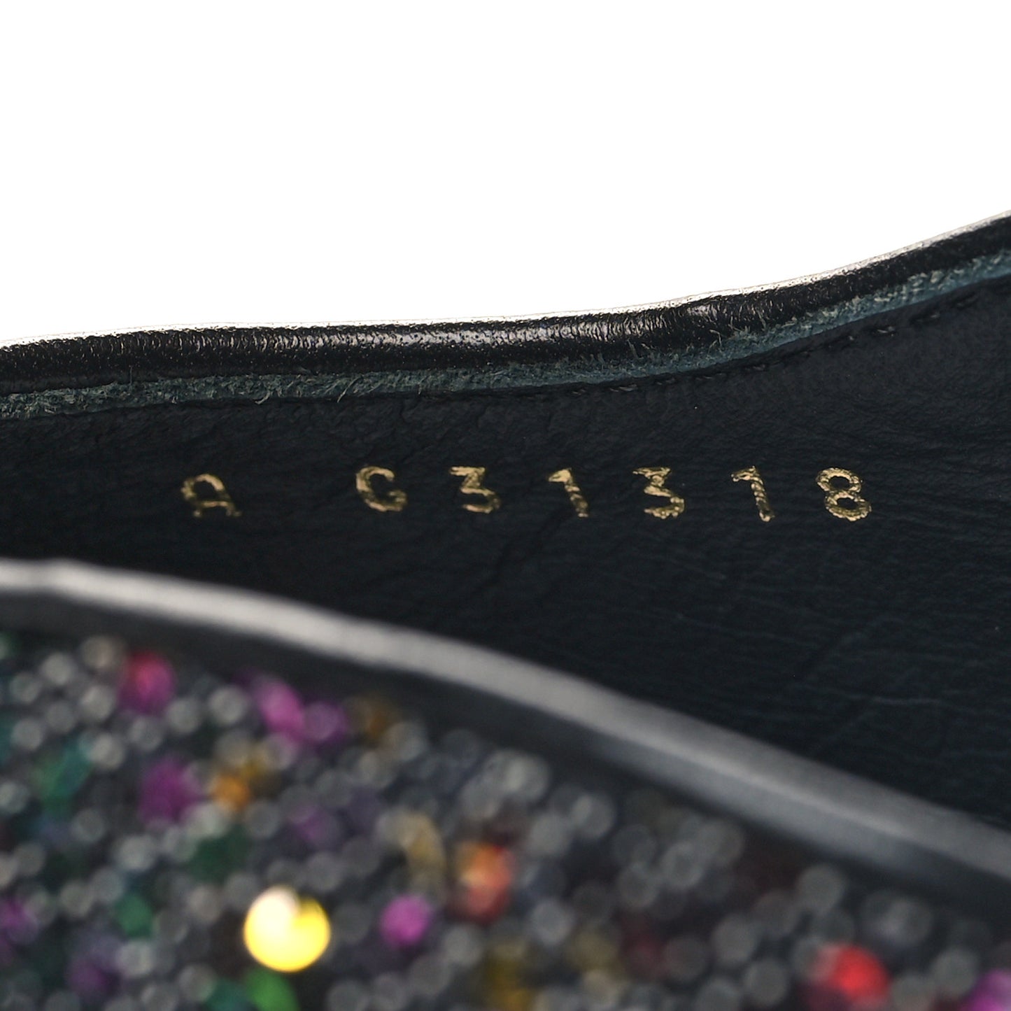 Glitter Grosgrain Cap Toe CC Slingback Pumps 41.5 Black Multicolor