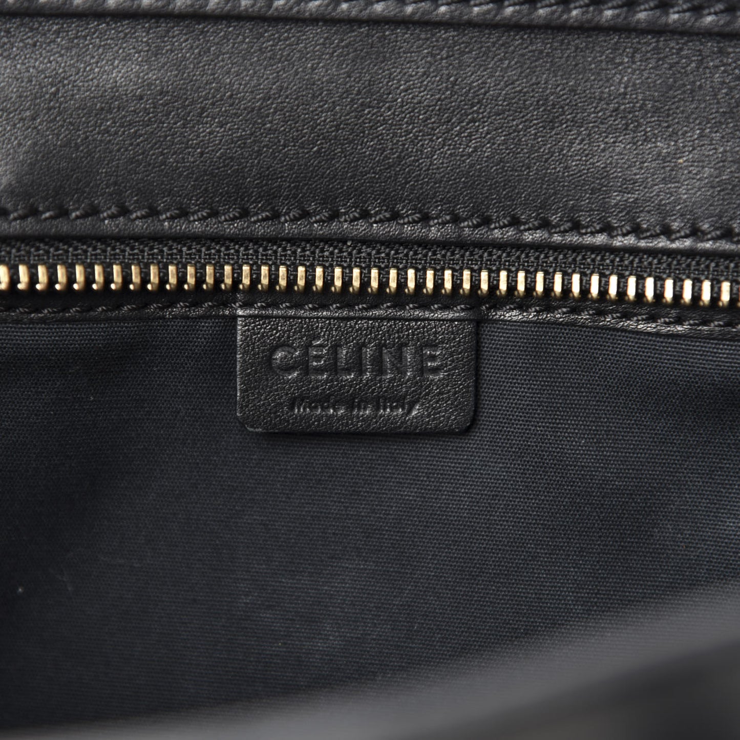 Smooth Calfskin Suede Bi-Color Nano Luggage Black Olive
