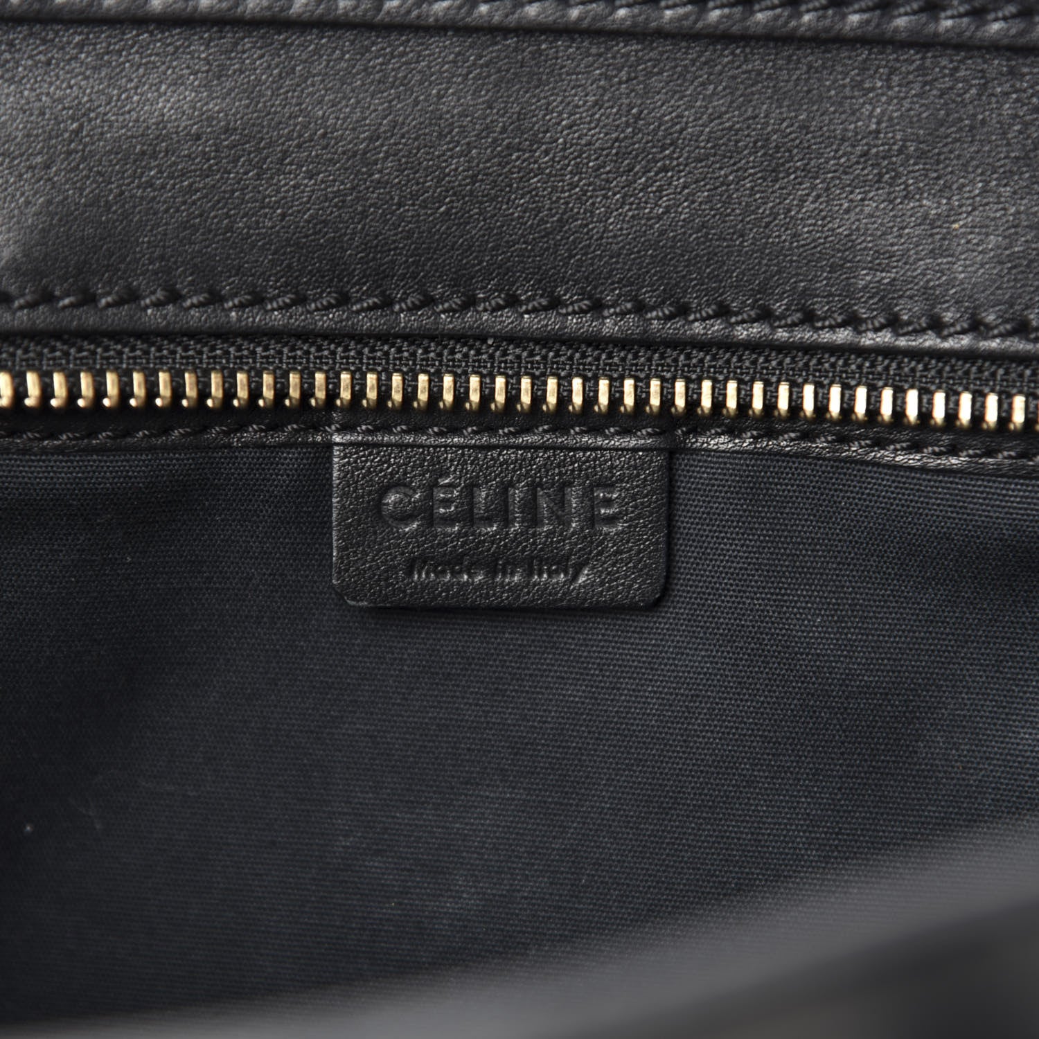 Celine Smooth Calfskin Suede Bi-Color Nano Luggage Black Olive 8 of 9