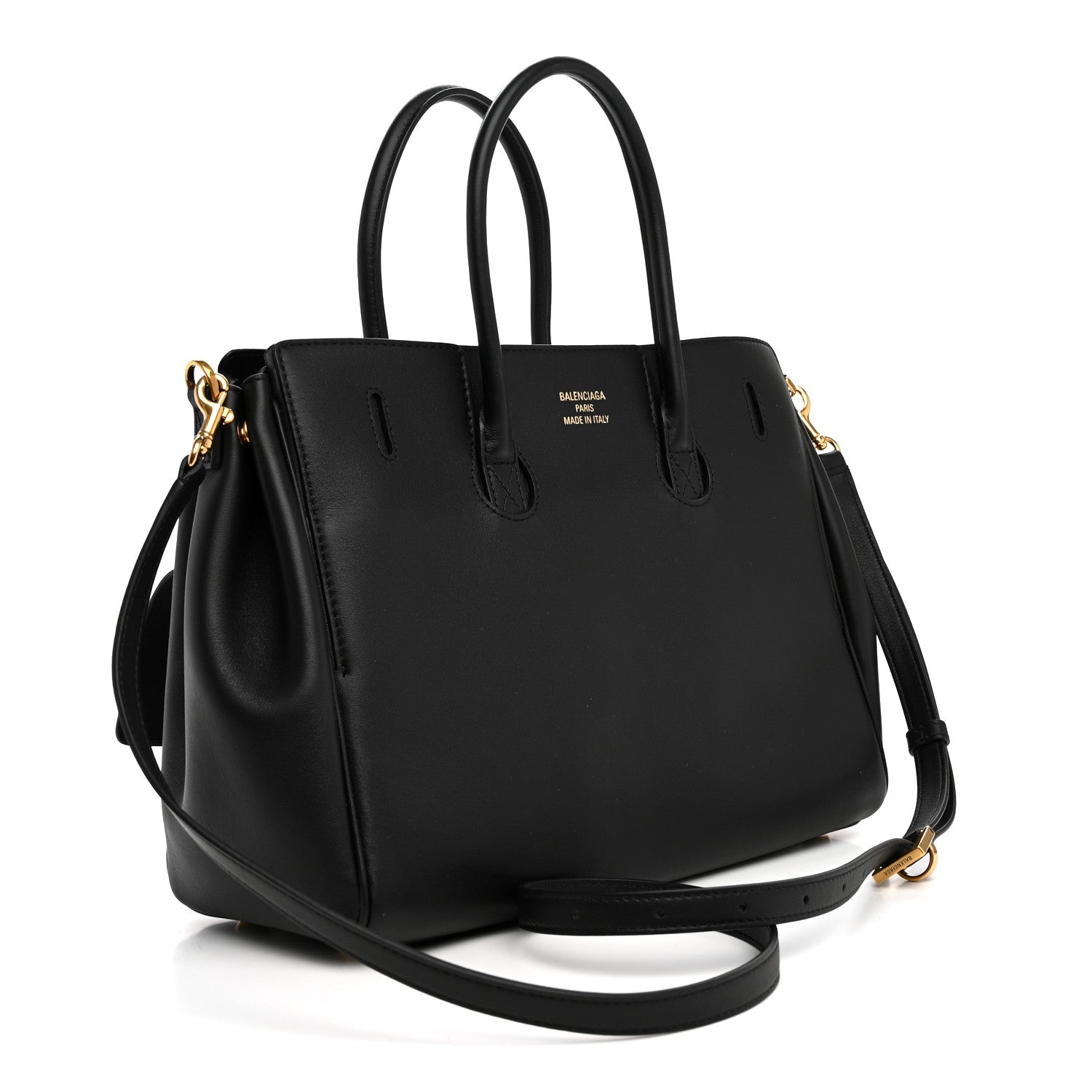 Balenciaga Smooth Calfskin Small Bel Air Carry All Bag  Black 3 of 9