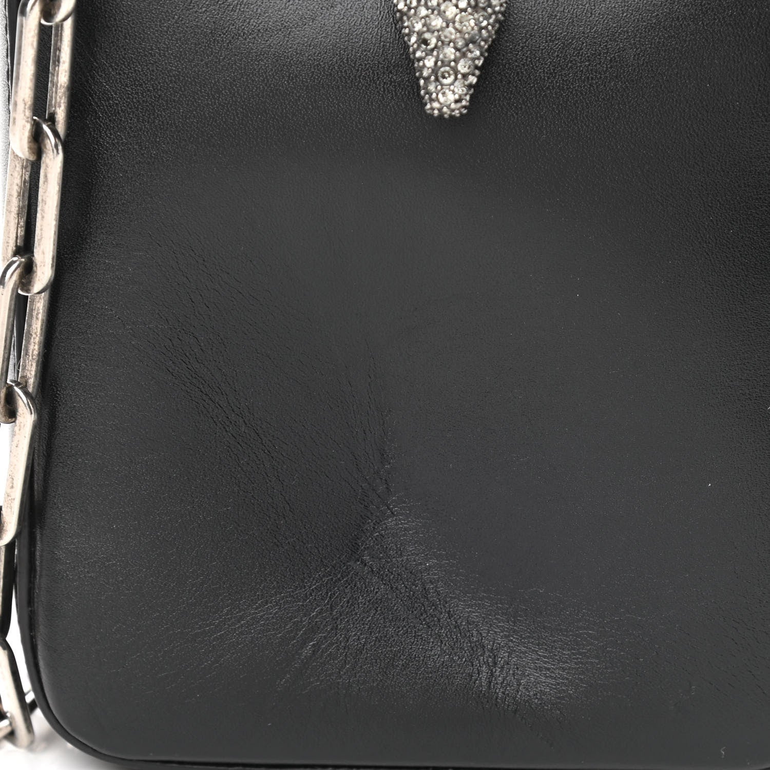 Valentino Garavani Calfskin Crystal Encrusted Snake Maison Mini Crossbody Black 10 of 10