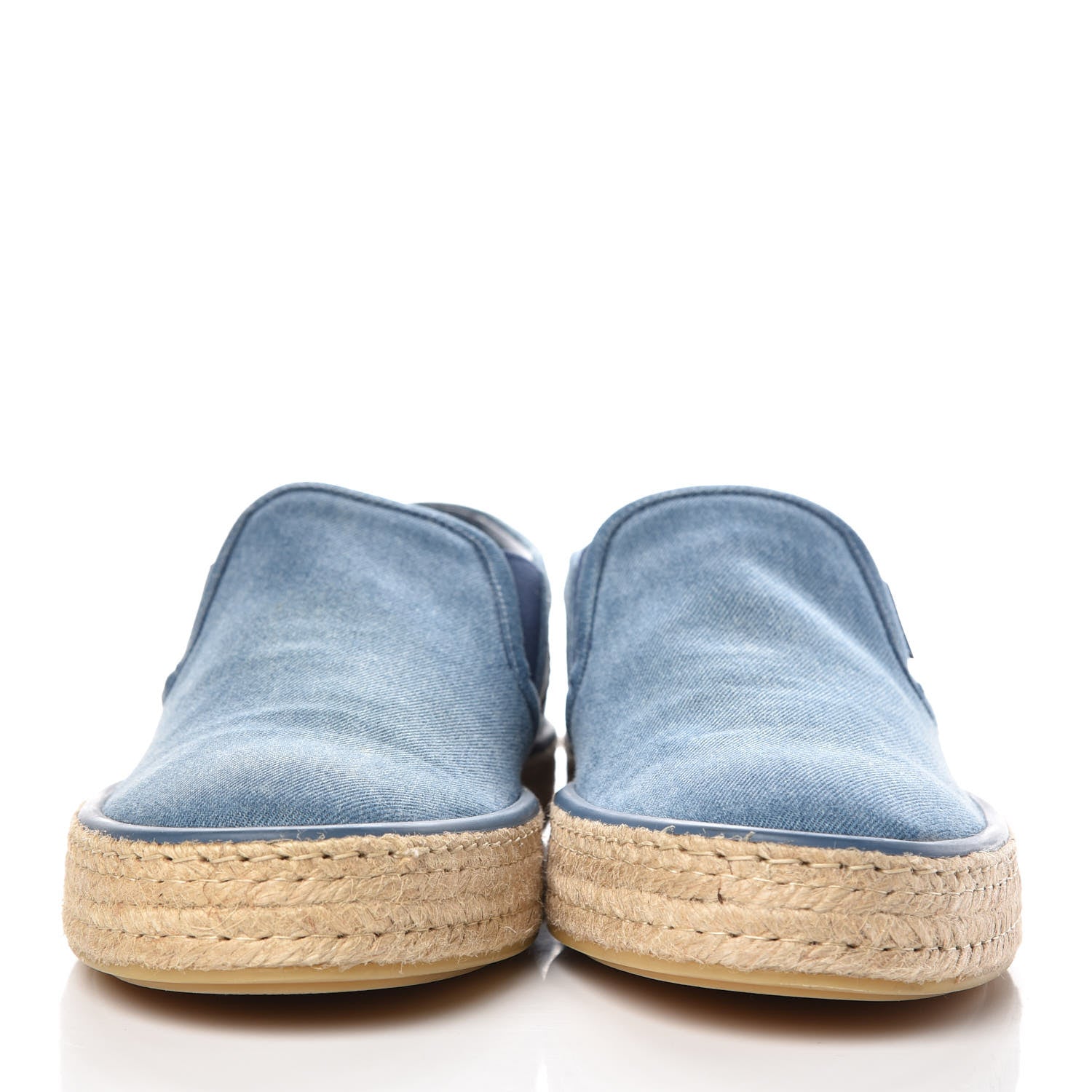 Louis Vuitton Denim Damier Mens Coconut Grove Espadrilles 8 Blue 2 of 9