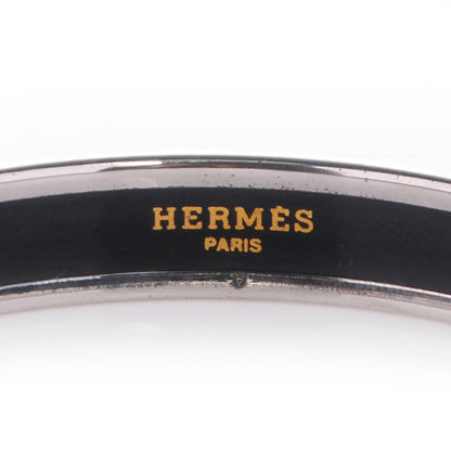 Hermes Enamel Printed Elephants Grazing Narrow Bracelet Red 70 3 of 6