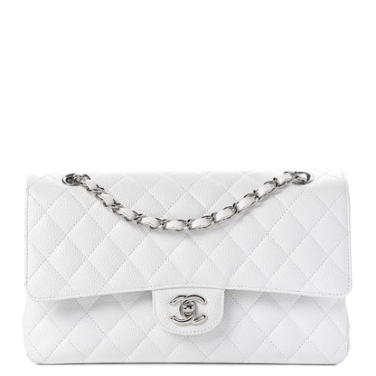 Chanel Caviar Quilted Medium Double Flap White 1 of 21