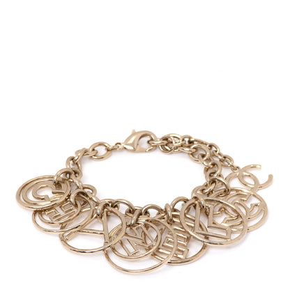 Chanel Hoop Cuba Logo Bracelet Gold 1 of 5