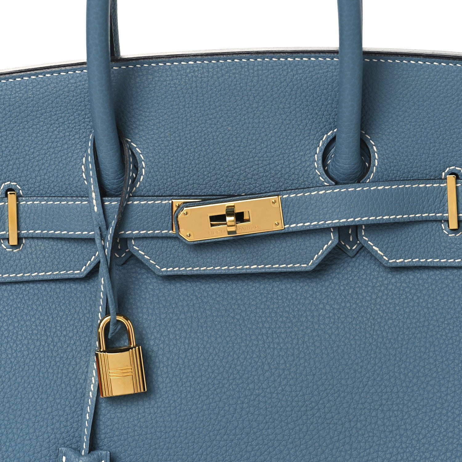 Hermes Togo BIRKIN 35 Blue Jean 8 of 13