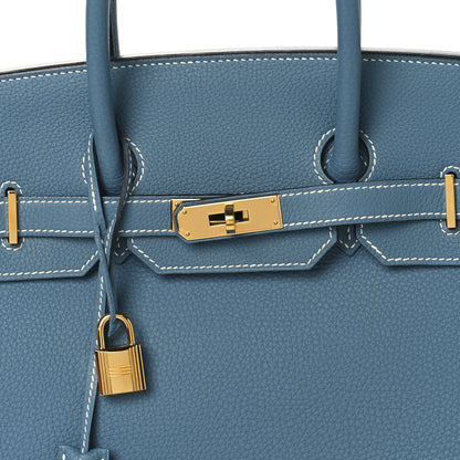 Hermes Togo BIRKIN 35 Blue Jean 8 of 13