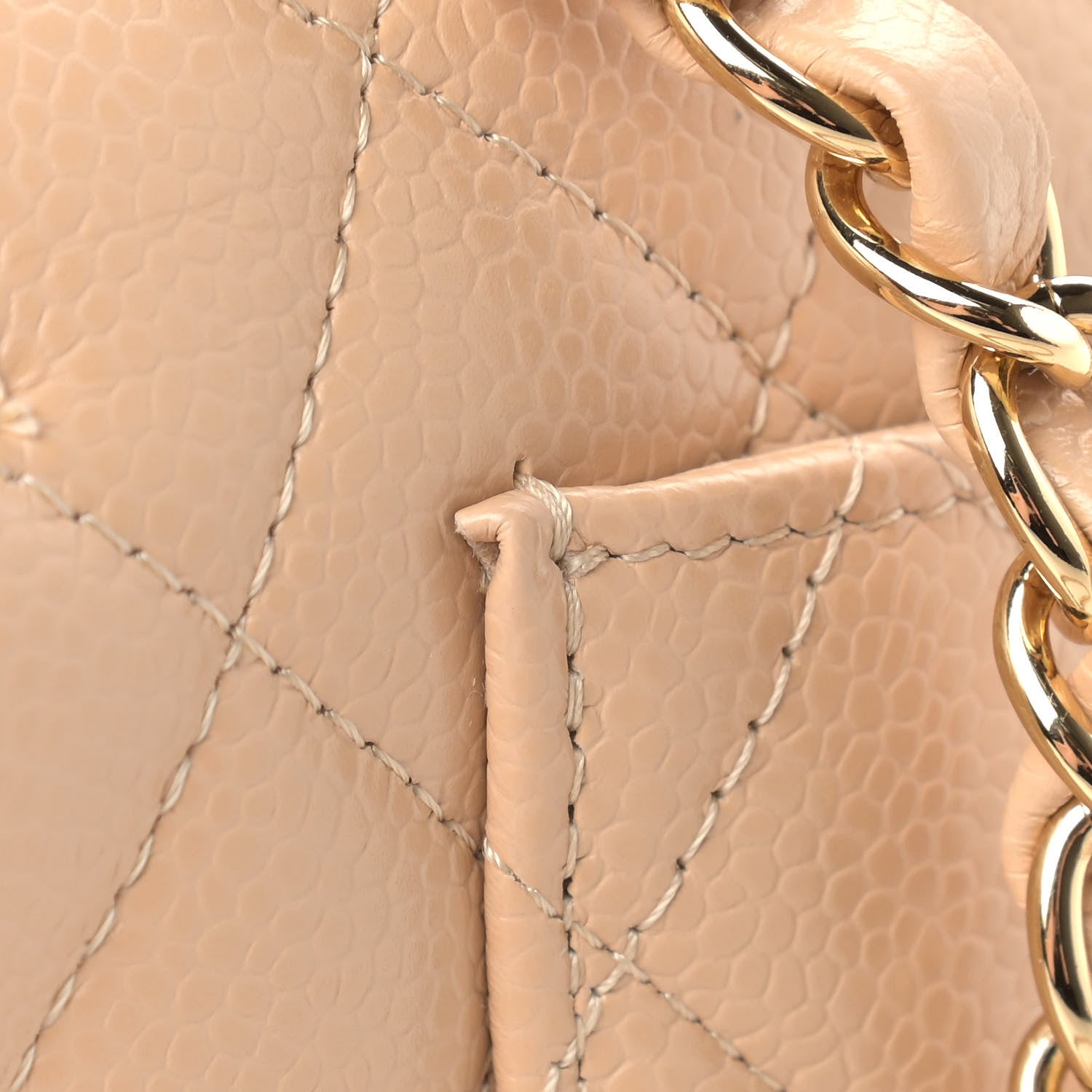 Chanel Caviar Quilted Small Double Flap Beige 10 of 10