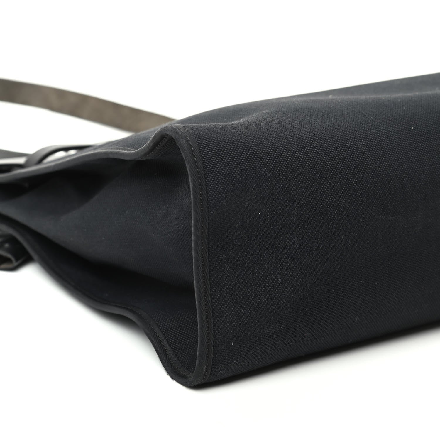 Hermes Toile Vache Calfskin Herbag 39 MM Black 6 of 9