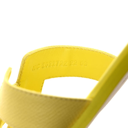Hermes Epsom Oran Sandals 40 Jaune Pollen 8 of 9