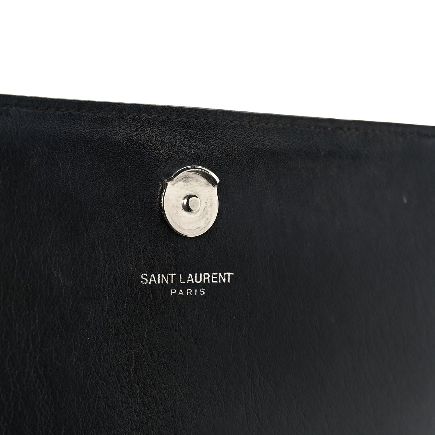 Calfskin Heart Studded Medium Monogram Kate Satchel Black