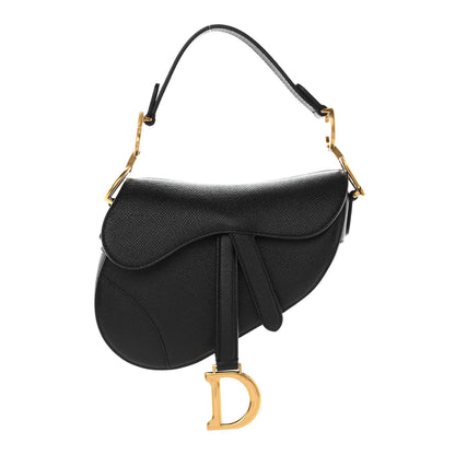 Christian Dior Grained Calfskin Mini Saddle Bag Black 1 of 10