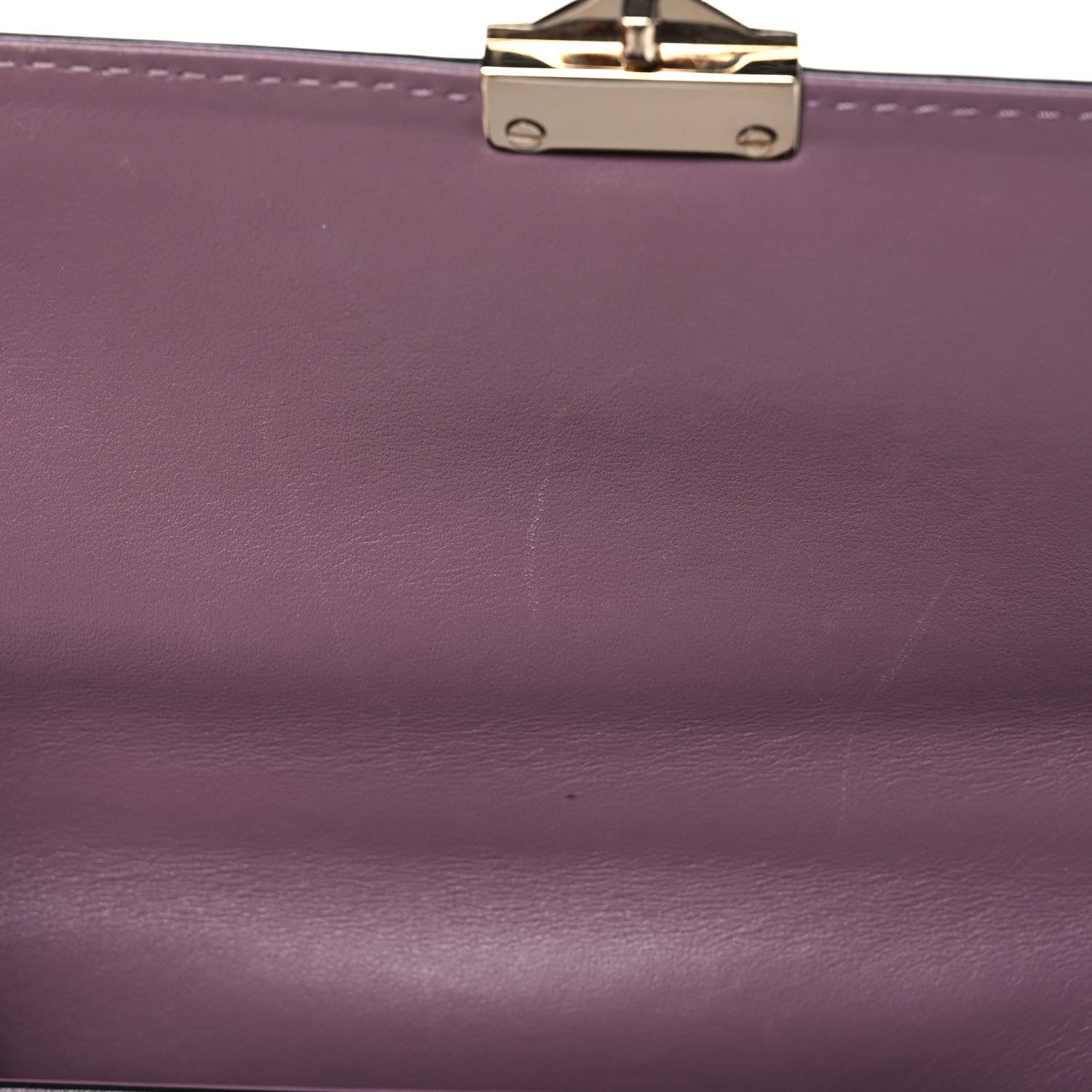 Valentino Garavani Vitello Medium Glam Lock Rockstud Flap Dark Mauve 9 of 9