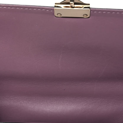 Valentino Garavani Vitello Medium Glam Lock Rockstud Flap Dark Mauve 9 of 9