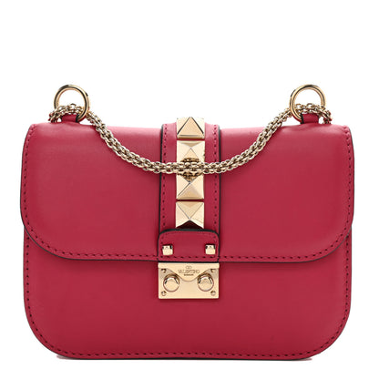 Valentino Garavani Vitello Small Glam Lock Rockstud Flap Cyclamin 1 of 8