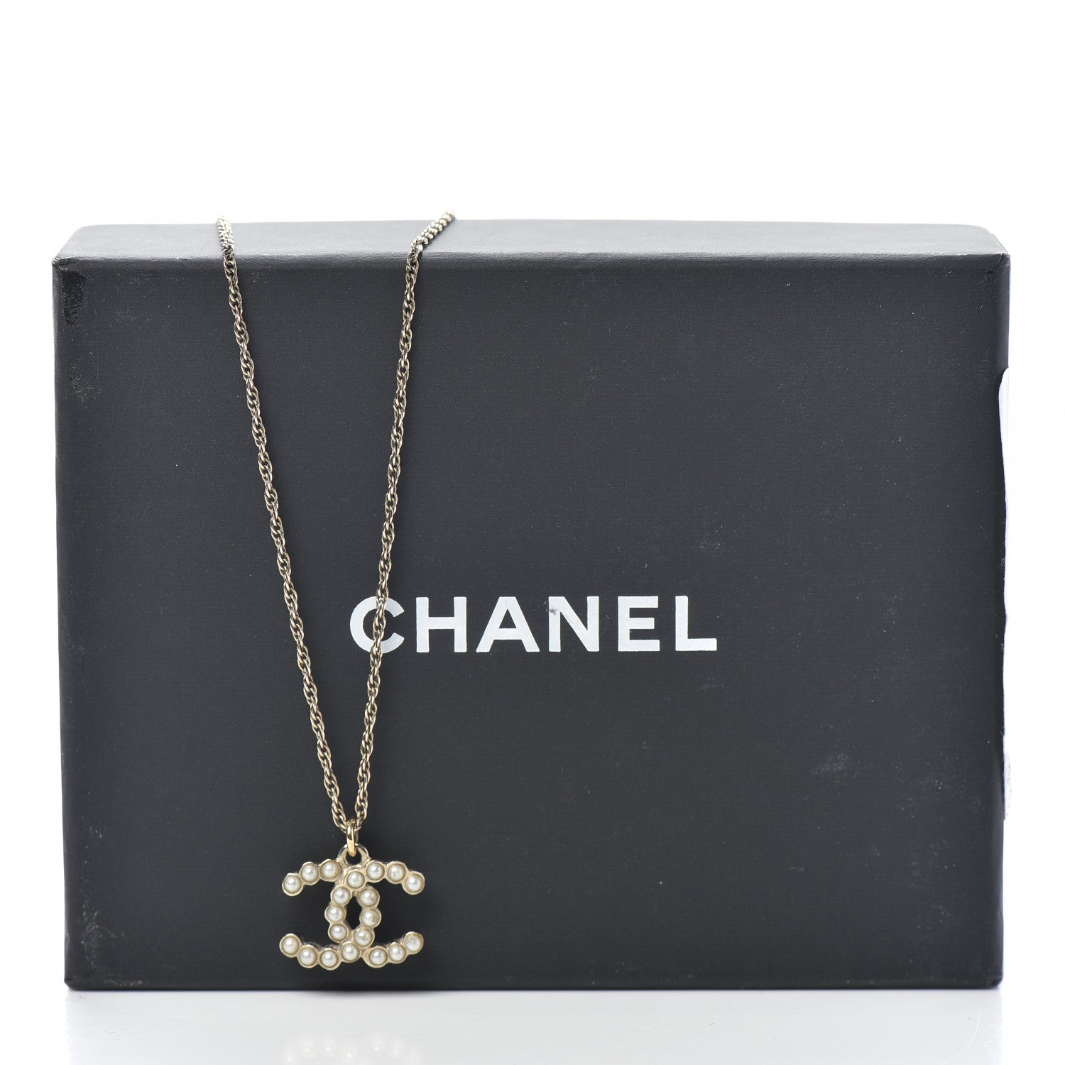 Chanel Pearl CC Pendant Necklace Gold 6 of 6