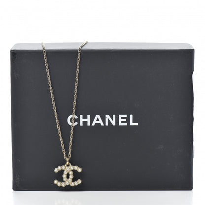 Chanel Pearl CC Pendant Necklace Gold 6 of 6
