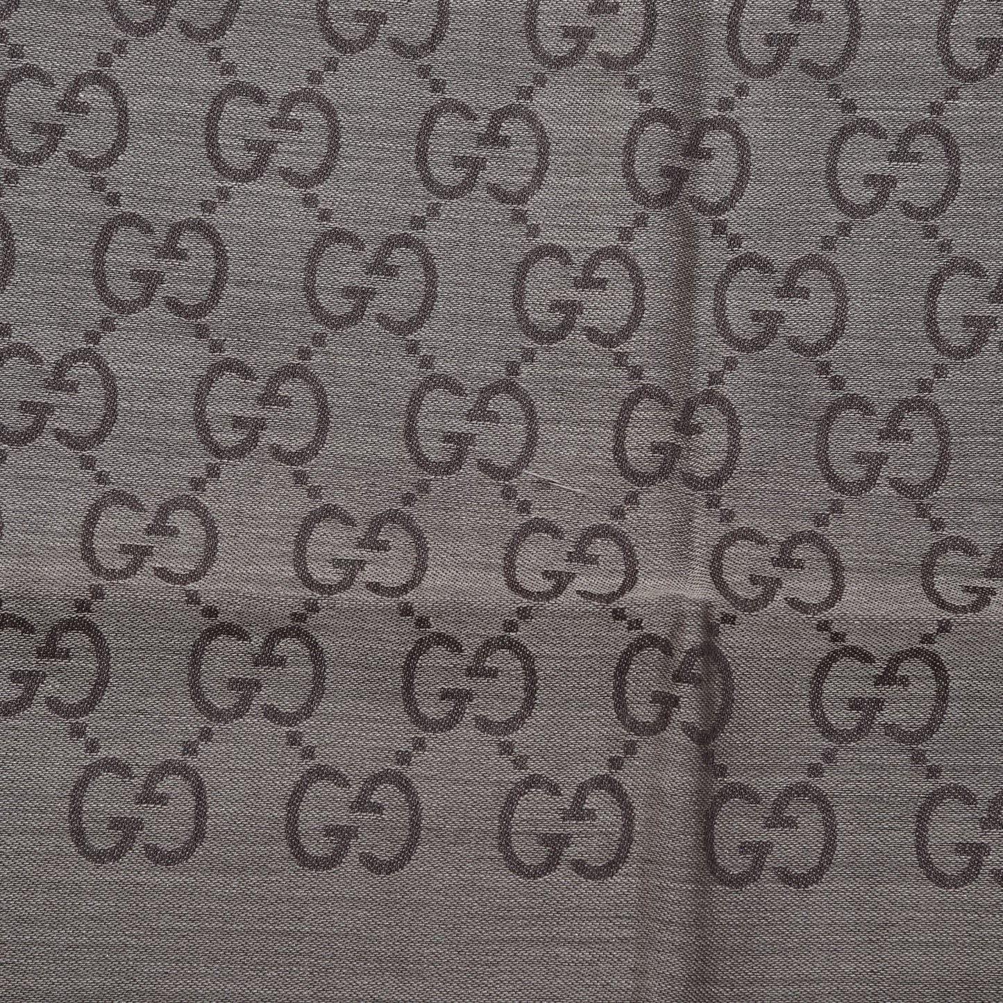 Wool Silk GG Monogram GGNat Scarf Rope Dark Brown