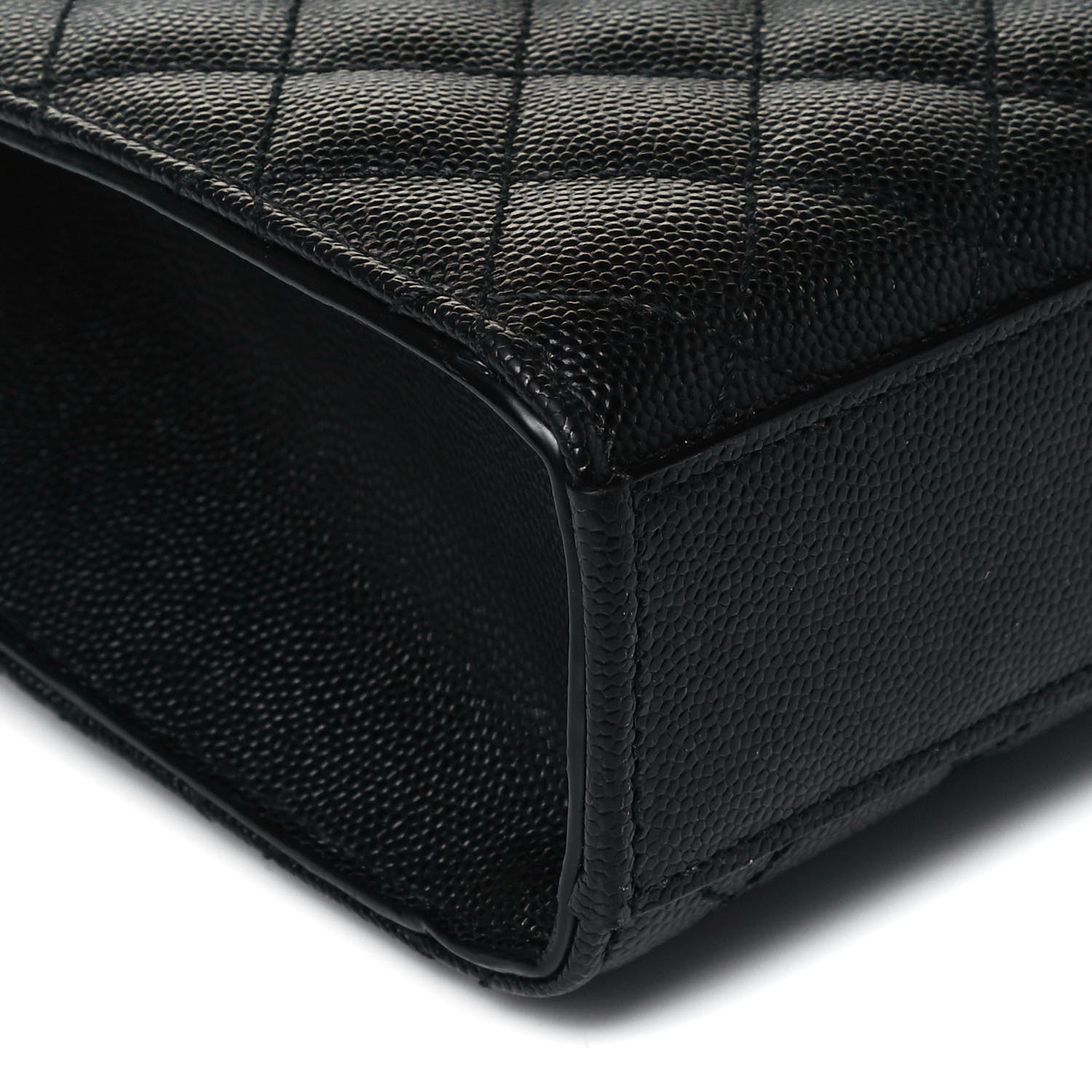 Saint Laurent Grain De Poudre Textured Mixed Matelasse Triquilt Medium Monogram Satchel Black 7 of 8
