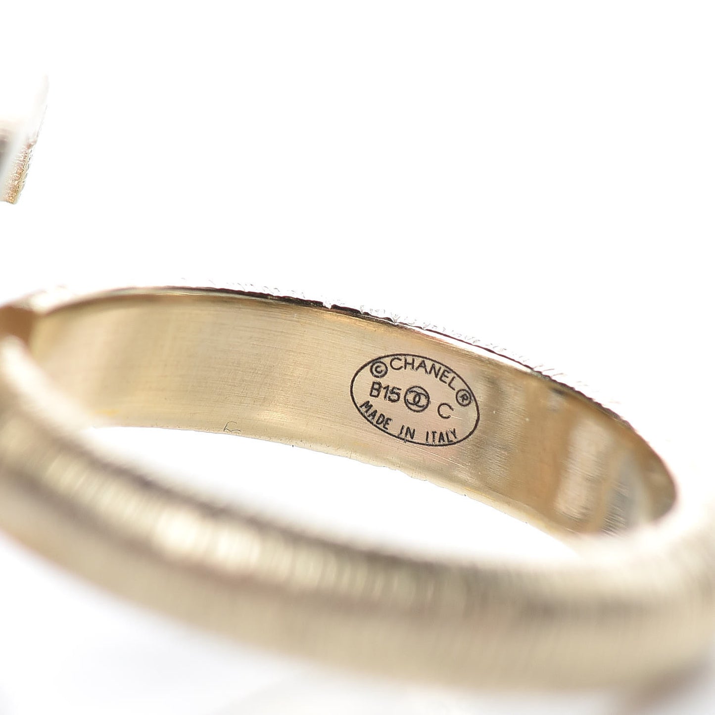 Crystal CC Moon Ring 6 Gold